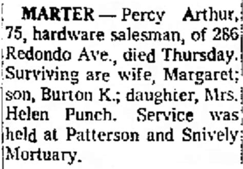 Percy Arthur Marter Find A Grave Memorial