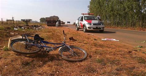 vc repórter ciclista morre em acidente caminhão no interior de SP