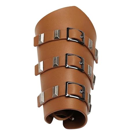 Myaddiction Vintage Style Arm Guard Steampunk Vambrace For Party Adult Costume Light Brown