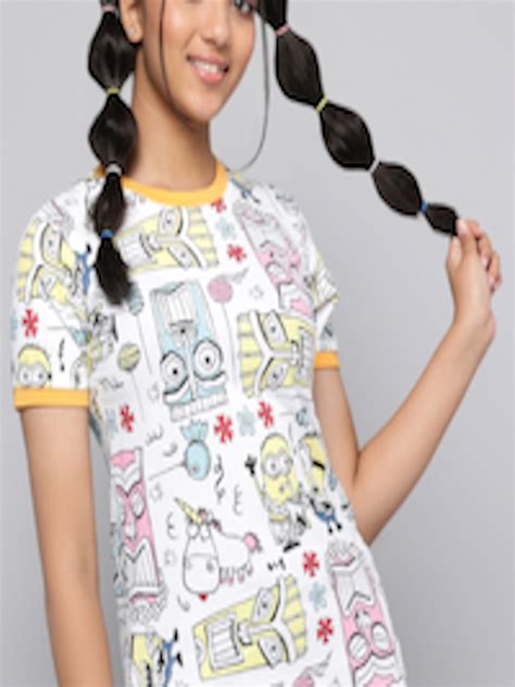 Buy Minions By Kook N Keech Teens Girls Multicoloured Cotton Minions Printed T Shirt Tshirts