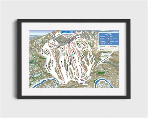 2021 JACK FROST Ski Trail Map Ski Home Decor, Ski Lodge Wall Decor, Ski ...