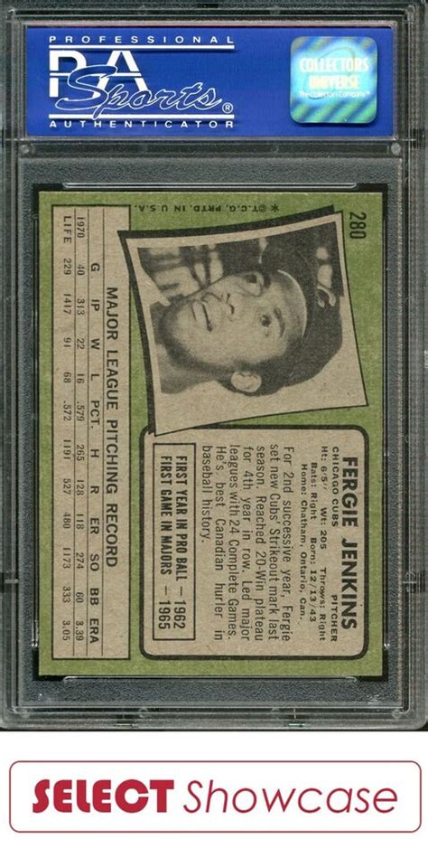 1971 TOPPS 280 FERGIE JENKINS CUBS HOF PSA 8 SET BREAK EBay