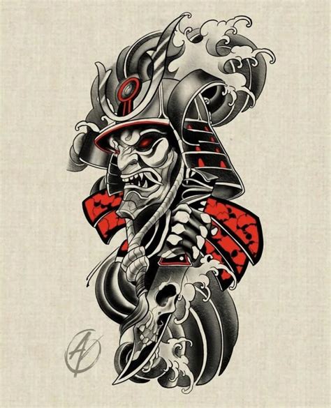 Oni Mask Tattoo Designs With Meaning Tattoosboygirl Oni