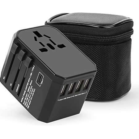 Universal Travel Adapter Travel Plug With 4 Smart USB Ports 3 0A Type