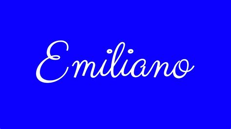 Learn How To Sign The Name Emiliano Stylishly In Cursive Writing YouTube