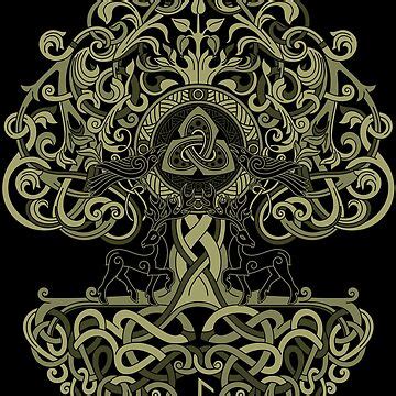 Yggdrasil Viking Tree Of Life Norse Pagan Mythology Celtic Knotwork