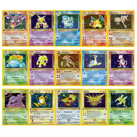 Pok Mon Karten Klassische Basis Set Folie Karteikarten Mewtwo Alakazam