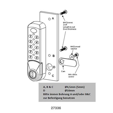 Lowe Fletcher Elektronisches Kombinationsschloss Dk