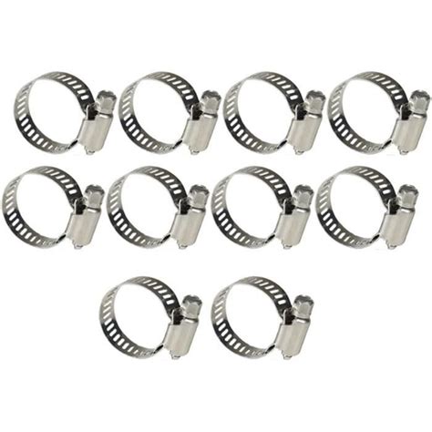 Lot De 10 Colliers De Serrage En T En Acier Inoxydable 304