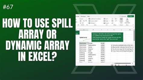 How To Use Spilled Range And Dynamic Array Formulas In Excel Shiva Charan Youtube