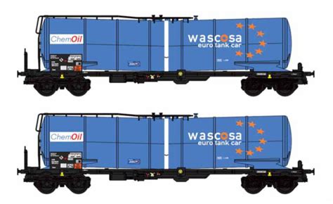 B Models 81078 Wascosa ChemOil Knickkesselwagen 2er Set NH