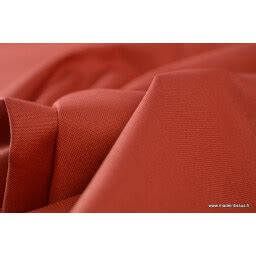 Tissu gabardine enduite imperméable Coloris Tomette