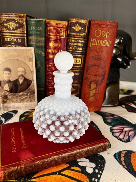 Vintage Fenton Hobnail Perfume Bottle Etsy