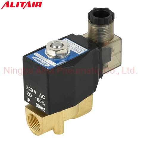 2W Series 0 10bar Normally Closed Brass Gas Diaphragm Solenoid Valve