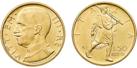 NumisBids Bolaffi Spa Auction 34 Lot 205 50 Lire Littore 1931 Anno