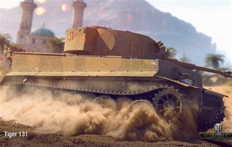 Wallpaper WoT World Of Tanks Wargaming Tiger 131 For Mobile And