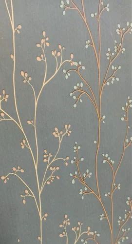 Floral Pattern Grey Printed Pvc Wall Paper At Best Price In New Delhi