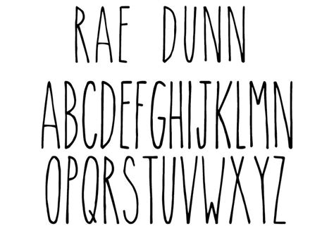 Rae Dunn Font Svg Farmhouse Font Rae Dunn Alphabet Svg Etsy Canada