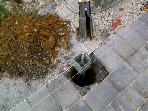 detail wooden post  ground