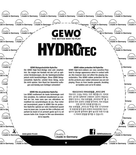 GEWO HydroTec Tensor Rubber Protection Foil TTPlanet