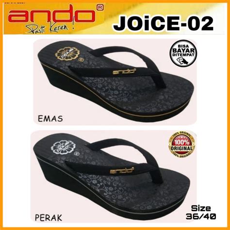 Jual SENDAL ANDO JOICE 02 WEDGES SANDAL HAK WANITA CEWEK JEPIT KEKINIAN