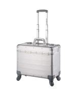 Valise De Pilote Roues Avec Trolley En Aluminium Noir Alumaxx Pandora