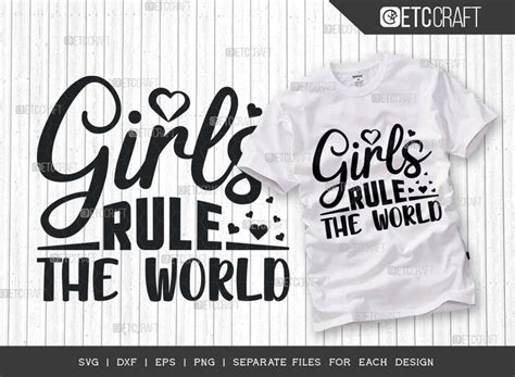 Girls Rule The World Svg Cut File Girl Svg Women Svg Girl Power Svg