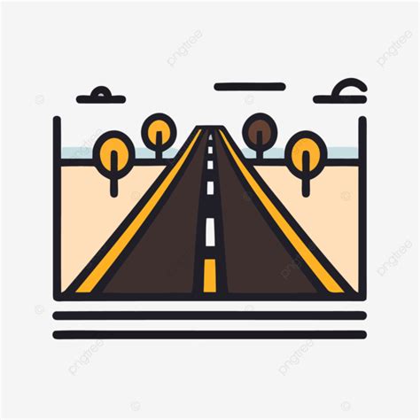 Line Path Linear Road Path Logo Vector Landscape Illustration ç3 A