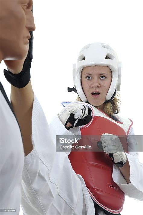 Tae Kwon Do Sparring Training Stock Photo Download Image Now Color