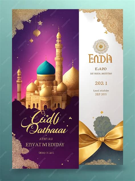 Premium Photo Ramadan Mubarak Invitation Poster Luxury Elegant Design