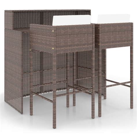 Set Mobilier Bar Pentru Gradina Zakito Europe Rattan Maro