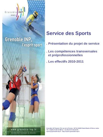 PPT Service des Sports Présentation du projet de service Les