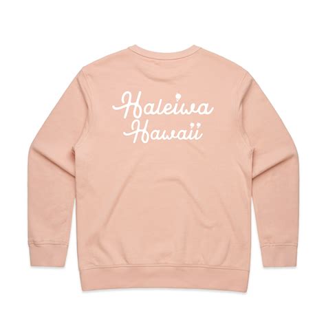 ladies crewneck sweater haleiwa  matsumoto shave ice