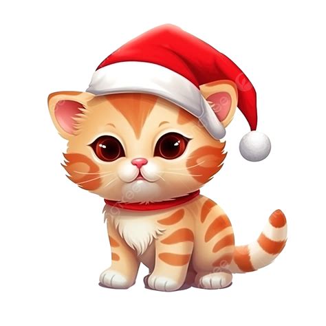 Gato Gatito Navidad Santa Claus Sombrero Para Caminar Personaje De