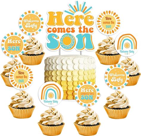 Amazon Kreatwow Here Comes The Son Baby Shower Decorations Here