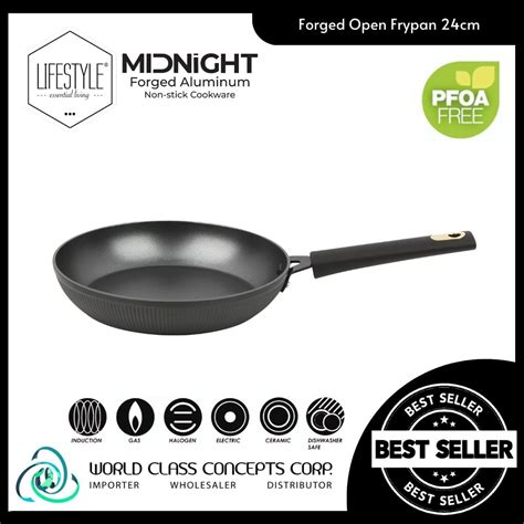 Lifestyle Cookware Midnight Collection Frypan Forged Aluminum Non