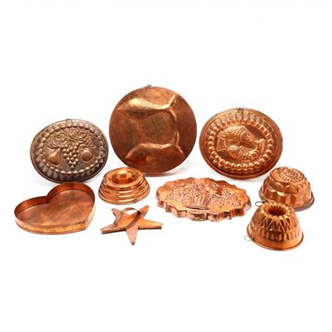 Nine Large Copper Molds Lot 432 The Holiday Gallery Auctionnov 23
