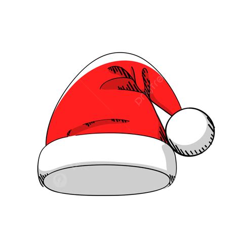 Chapéu De Papai Noel PNG Desenho Animado Gules Chapéu De Natal