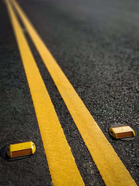 double yellow traffic divider stock   royalty  stock