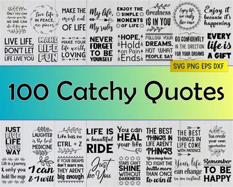 100 SVG Quotes Catchy Inspirational Motivational Empowering - Etsy