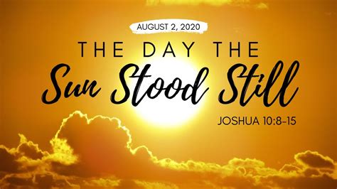 The Day The Sun Stood Still Joshua Nmz Tampa Youtube