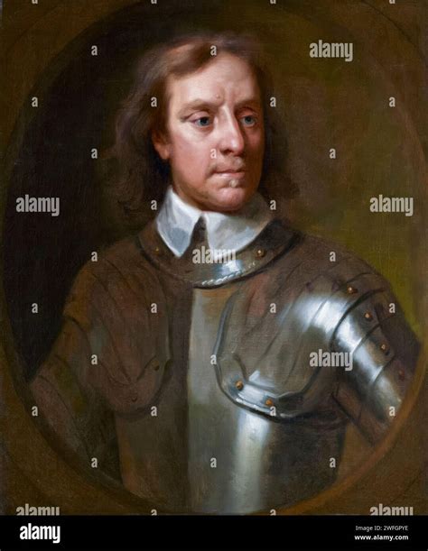 Oliver Cromwell 1599 1658 Portrait Painting In Oil On Canvas After