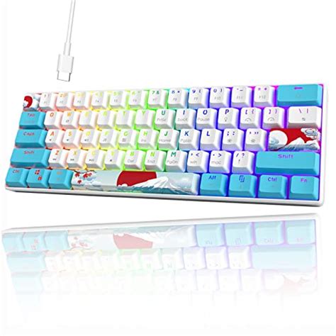 Ussixchare 60 Percent Keyboard Mechanical RGB Wired 60% Gaming Keyboard ...