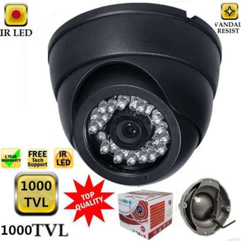 Brand New Black SONY 1000TVL HD Security Camera 24 LEDs IR Indoor Dome ...