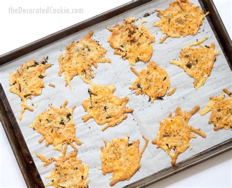 Parmesan crisps with herbs, an easy, low-carb, keto snack.