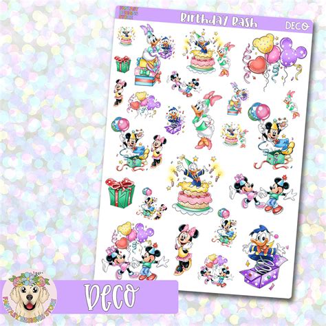 Birthday Bash Deco Sheet – Fantasy Designs Planner Supplies