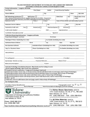 Fillable Online Anatomic Pathology Consultation Form Pdf Fax Email