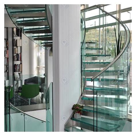 Prima Home Glass Tread Modern Curved Staircase China Curved Staircase