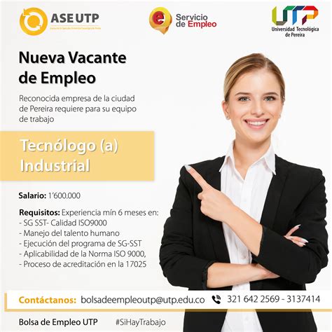 Egresados En Contacto Con Tu Universidad Nueva Vacante De Empleo