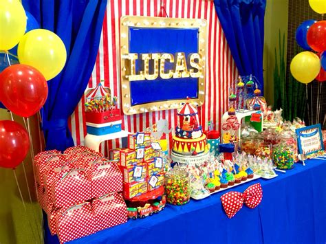 Circus Theme Candy Table By Glam Candy Buffets Carnival Birthday